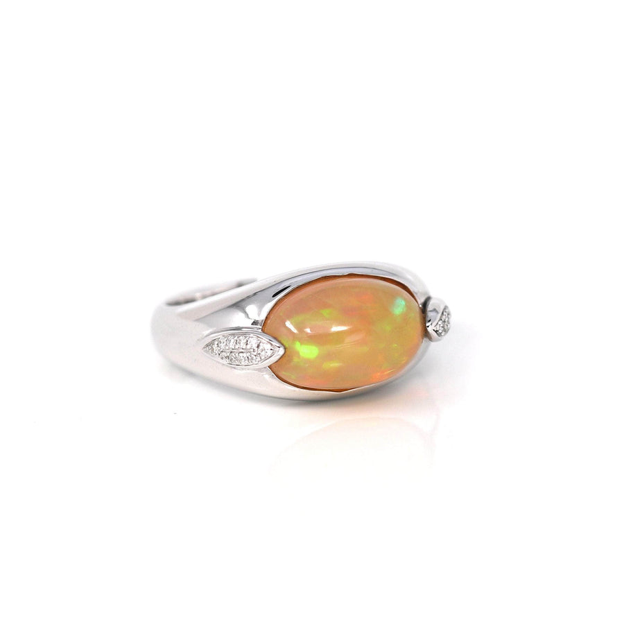 Baikalla Jewelry Gold Opal Ring 7 Baikalla™ "Charlotte" 18K Gold Ethiopian Opal Men's Ring