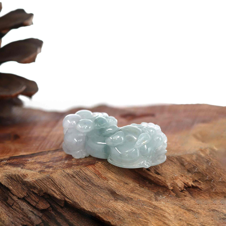 Baikalla Jewelry genuine jadeite carving Genuine Burmese Ice Jadeite Jade PiXiu Pendant Necklace