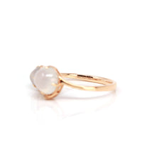 Baikalla Jewelry Jadeite Engagement Ring Baikalla™ "Jules" 18k Rose Gold Natural Ice Jadeite Engagement Ring With Rubys & Diamonds
