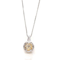 Baikalla Jewelry Gemstone Pendant Necklace 14k White Gold Genuine Fantasy Cut Citrine & Diamonds Pendant Necklace