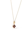 Baikalla Jewelry Gemstone Pendant Necklace Garnet / 14K Yellow Gold 14k White Gold AA Four Styles Of Birthstones, 4 stone Necklace with Diamonds