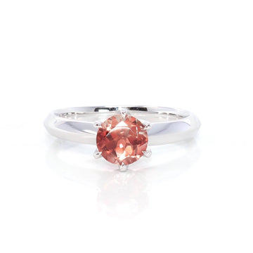 Baikalla Jewelry Gold Sapphire Ring 14k White Gold Sunstone Ring