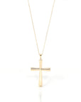 Baikalla Jewelry 14K Pure Yellow Gold Pendant Pendant Only 14k Yellow Gold Crosse Charm Necklace
