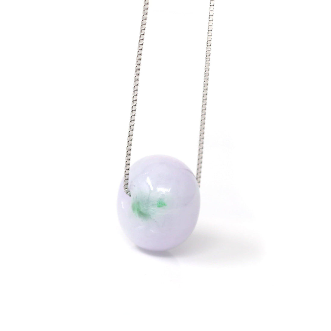 Baikalla Jewelry Jade Pendant Necklace Baikalla™ "Good Luck Button" Necklace Real Lavender Jade Lucky KouKou Pendant Necklace