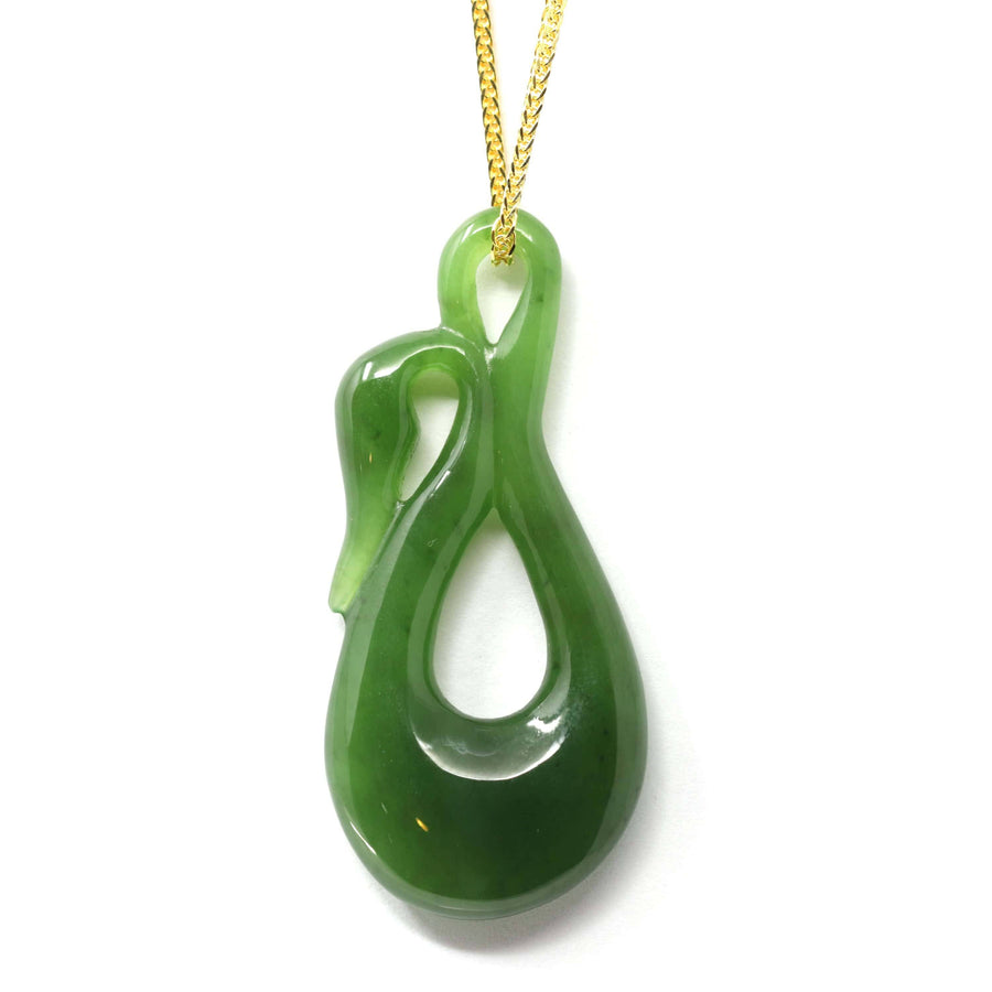 Baikalla Jewelry Jade Pendant Necklace Nephrite Green Jade Lovely Swan Pendant Necklace, Real jade Jewelry