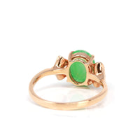 Baikalla Jewelry Jadeite Engagement Ring Baikalla™ "Talia" 18k Rose Gold Natural Imperial Jadeite Engagment Ring