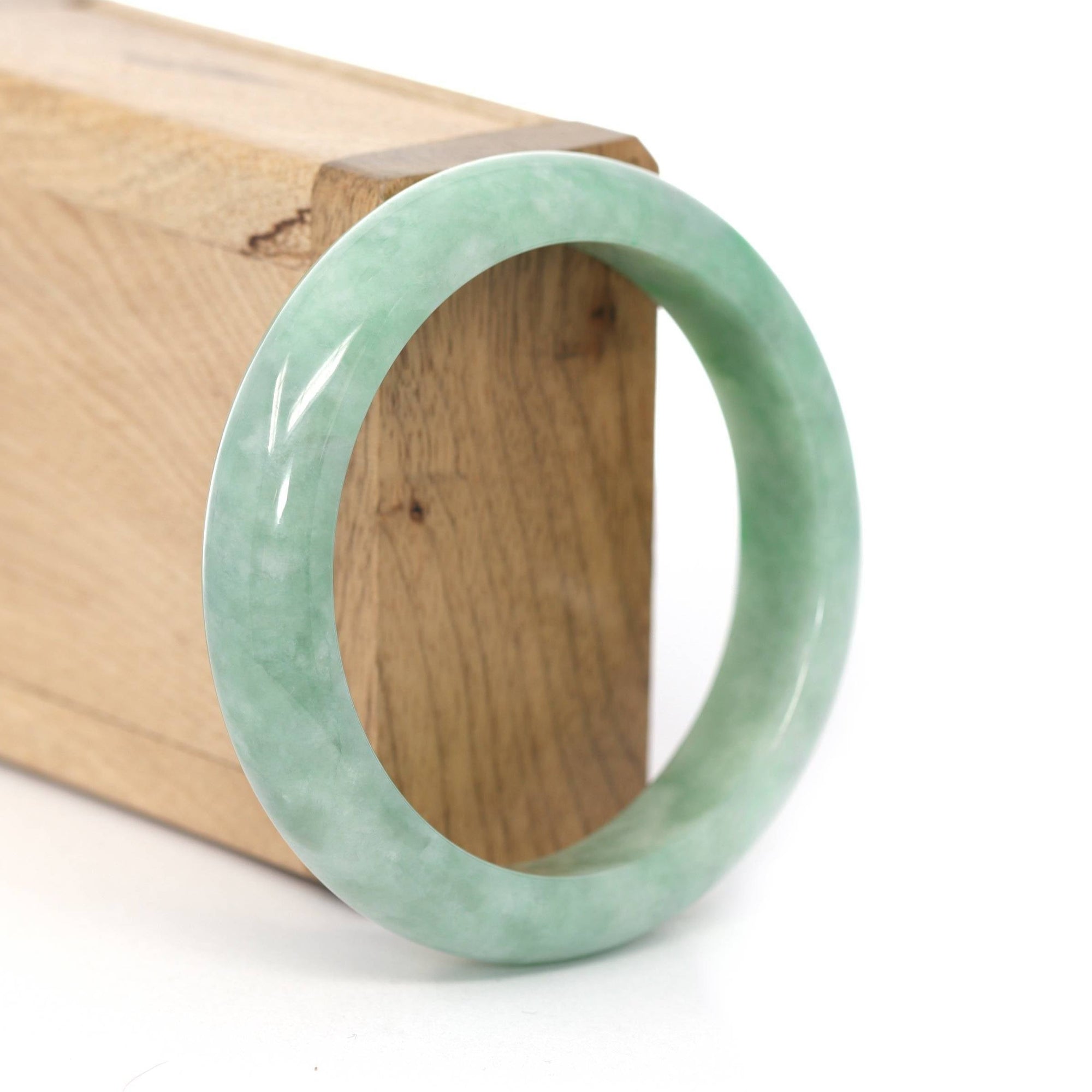 Baikalla Jewelry Jadeite Jade Bangle Bracelet Baikalla "Classic Bangle" Forest Green Natural Burmese Jadeite Jade Bangle ( 55.91 mm )  #436