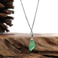 Baikalla Jewelry Jade Pendant Necklace Baikalla "Prosperity Every Year (年年有鱼)" Lucky Fish Carving Pendant Necklace Natural Jadeite Jade