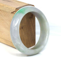 Baikalla Jewelry Jadeite Jade Bangle Bracelet High-quality Lavender-Green Natural Burmese Jadeite Jade Bangle (57.08 mm ) #485