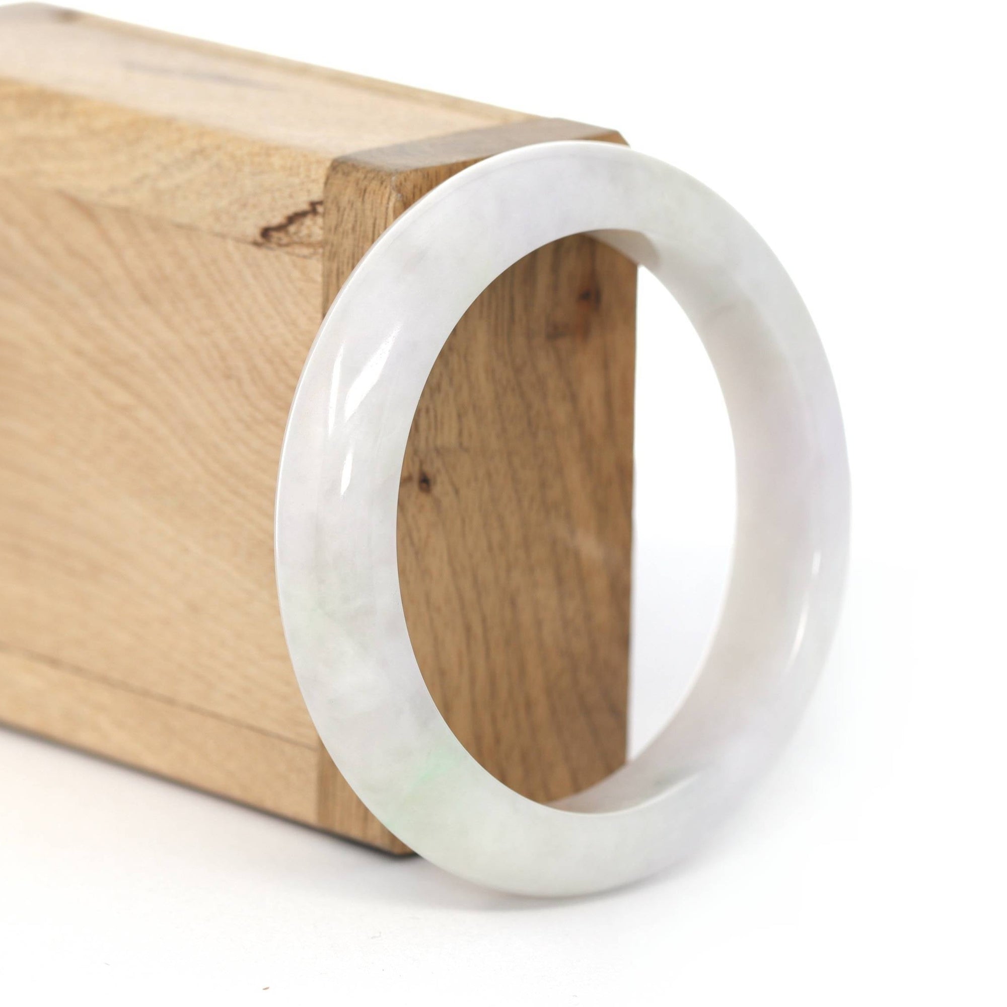 Baikalla Jewelry Jadeite Jade Bangle Bracelet Baikalla "Classic Bangle" Natural Burmese Jadeite Jade Bangle ( 55.28mm ) #454