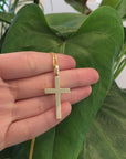 14k Yellow Gold Cross Charm Necklace