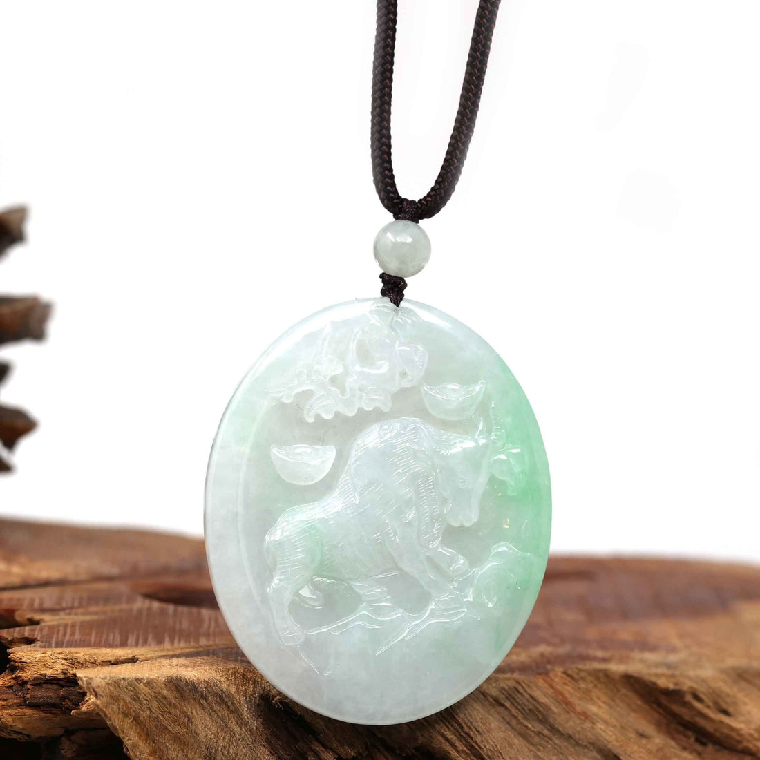 Baikalla Jewelry Jade Carving Necklace Copy of Copy of Natural Honey Yellow Jadeite Jade "Rooster" Pendant Necklace For Men, Collectibles.