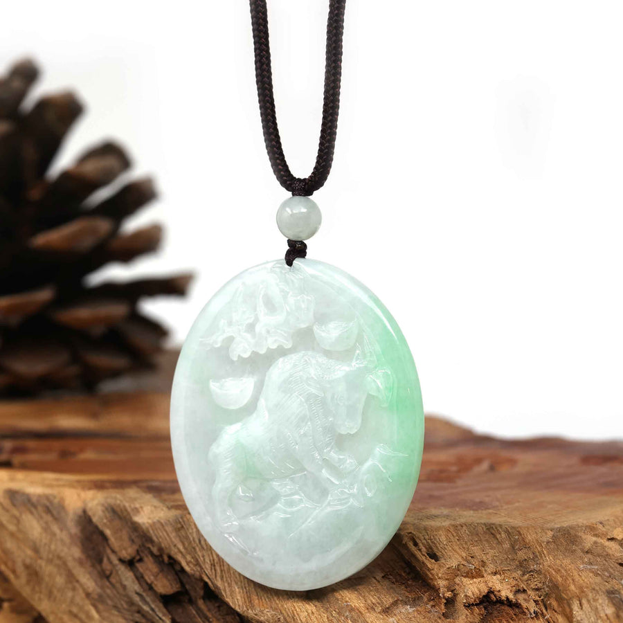 Baikalla Jewelry Jade Carving Necklace Natural Honey Yellow Jadeite Jade "Rooster" Pendant Necklace For Men, Collectibles.
