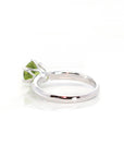 Baikalla Jewelry Gold Sapphire Ring 14k White Gold Peridot Ring