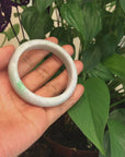 Genuine Burmese Green Jadeite Jade Bangle Bracelet (58.6 mm) 
