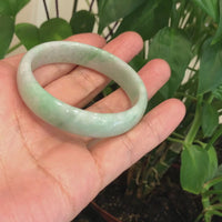 Baikalla™ "Classic Bangle" Genuine Burmese Green Jadeite Jade Bangle Bracelet (53.62 mm) #162