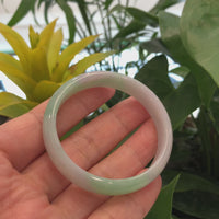 Genuine Burmese Lavender & Green Jadeite Jade Bangle Bracelet (51.5 mm ) #239