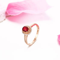 Baikalla Jewelry Gold Ruby Ring 6 Baikalla™  18k Rose Gold & Natural Ruby Ring (0.52 ct ) with Diamonds
