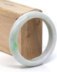 Baikalla Jewelry Jadeite Jade Bangle Bracelet Genuine Burmese Green Jadeite Jade Bangle Bracelet (58.6 mm) 