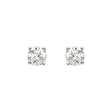 Baikalla Jewelry Diamond Earrings 14K White 3 mm=1/5 CTW Diamond Earrings