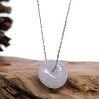 Baikalla Jewelry Jade Pendant Necklace Baikalla "Good Luck Button" Necklace Lavender Jadeite Jade Lucky Tong Tong Pendant Necklace