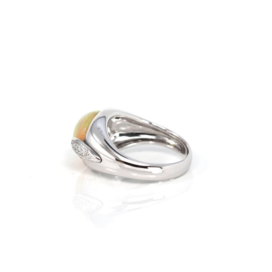 Baikalla Jewelry Gold Opal Ring Baikalla™ "Charlotte" 18K Gold Ethiopian Opal Men's Ring