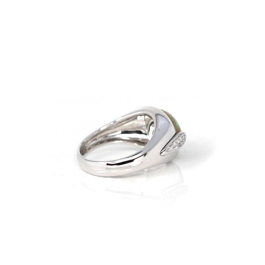 Baikalla Jewelry Gold Opal Ring Baikalla™ "Charlotte" 18K Gold Ethiopian Opal Men's Ring