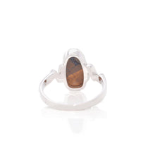Baikalla Jewelry Gemstone Ring Baikalla™ Sterling Silver Oval Australian Black Opal Bezel Set Ring