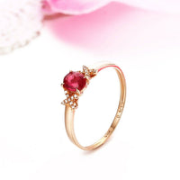 Baikalla Jewelry Gold Ruby Ring 4 Baikalla™ 18k Rose Gold & Natural A Ruby ( 2/5 ct )Ring With Diamonds