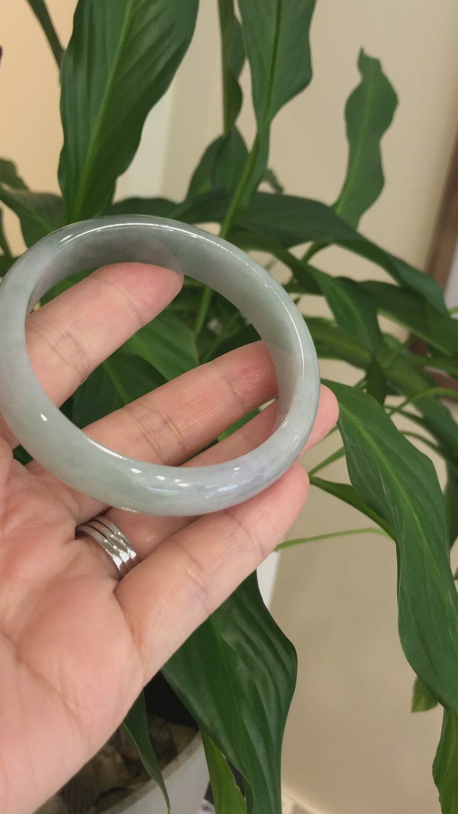 Genuine Burmese High-quality Ice Jadeite Jade Bangle Bracelet ( 63.6 mm)SZS1030