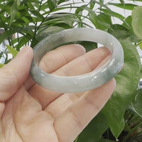 Baikalla Blue Green Classic Real Jadeite Jade Bangle Bracelet (58.40mm) #388