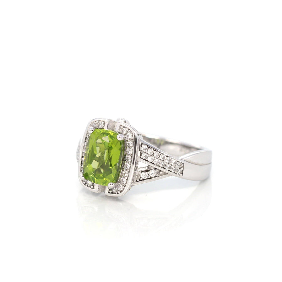 Baikalla Jewelry Gemstone Ring 6 Baikalla™ Sterling Silver Light Green Peridot Ring