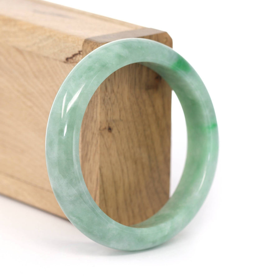 Baikalla Jewelry Jadeite Jade Bangle Bracelet Baikalla "Classic Bangle" Forest Green Natural Burmese Jadeite Jade Bangle ( 55.91 mm )  #436