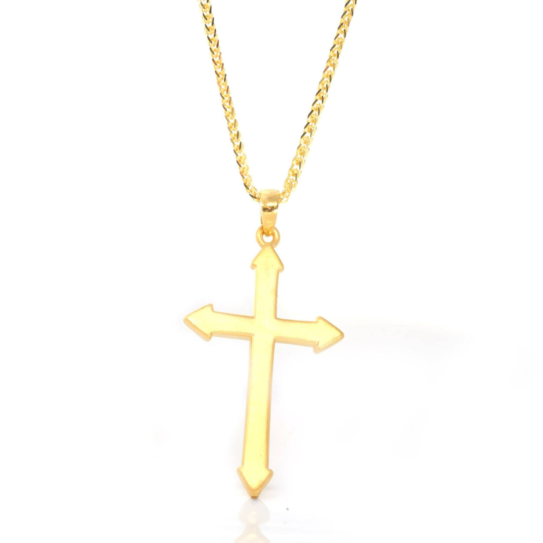 Baikalla Jewelry 24K Pure Yellow Gold Pendant 24K Yellow Gold Cross Pendant Necklace