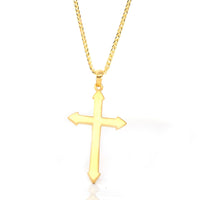 Baikalla Jewelry 24K Pure Yellow Gold Pendant 24K Yellow Gold Cross Pendant Necklace
