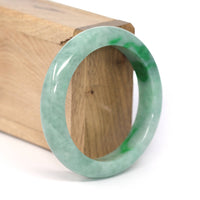 Baikalla Jewelry Jadeite Jade Bangle Bracelet Genuine Burmese Forest Green Jadeite Jade Bangle Bracelet ( 56.05 mm ) #231