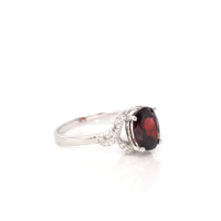 Baikalla Jewelry Gemstone Ring Baikalla™ Sterling Silver Red Garnet Ring