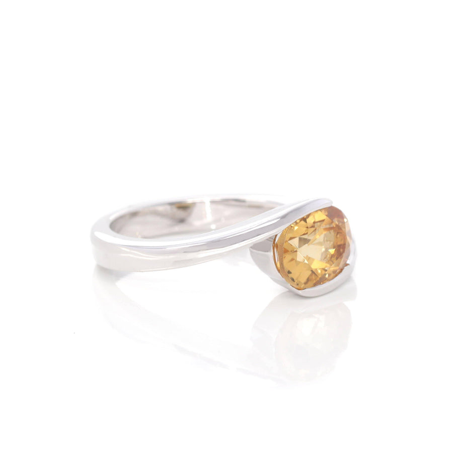 Baikalla Jewelry Baikalla™ Gemstone Collection Sterling Silver Genuine Peridot Oval Bypass Ring