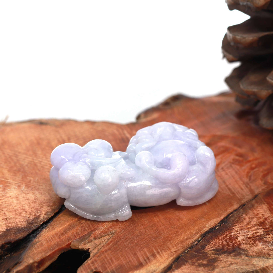 Baikalla Jewelry genuine jadeite carving Baikalla™ Pi Xiu Genuine Burmese Lavender Jadeite Jade PiXiu Pendant Necklace (FengShui Lucky)