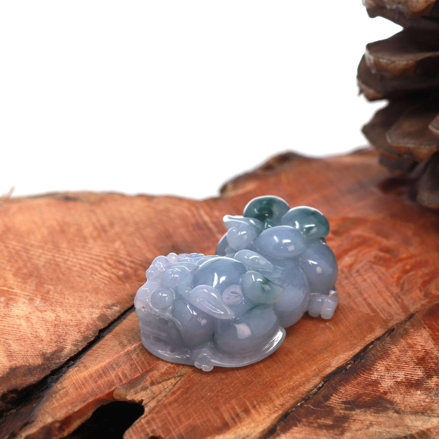 Baikalla Jewelry genuine jadeite carving Baikalla™ Pi Xiu Genuine Burmese Blue Green Icy Jadeite Jade PiXiu Pendant Necklace (FengShui Lucky)