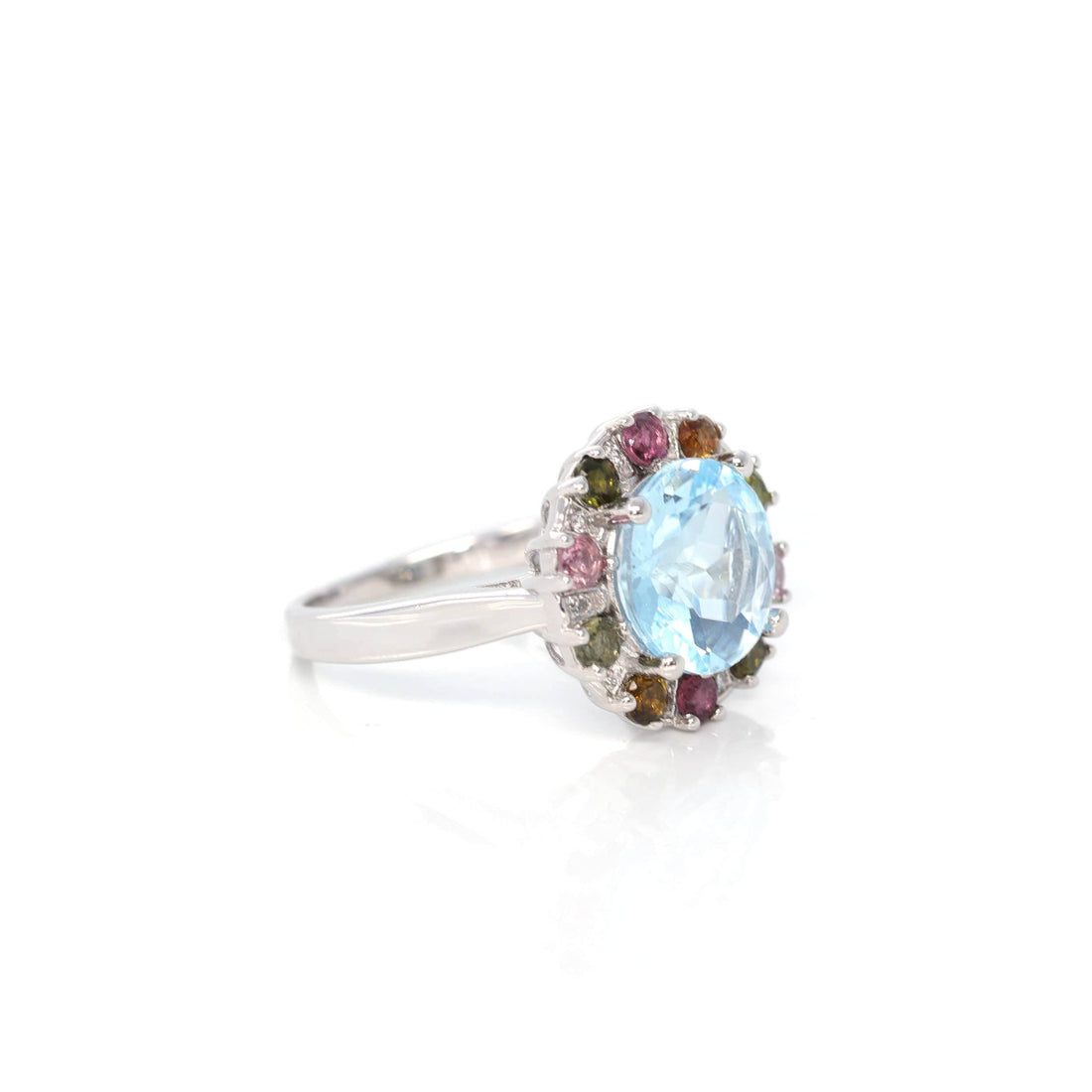 Baikalla Jewelry Gemstone Ring 6 Baikalla™ Sterling Silver Sky Blue Topaz Love Heart Ring