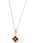 Baikalla Jewelry Gemstone Pendant Necklace Garnet / 14K White Gold 14k White Gold AA Four Styles Of Birthstones, 4 stone Necklace with Diamonds
