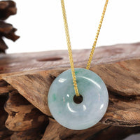 Baikalla Jewelry Jade Pendant Necklace Baikalla "Good Luck Button" Necklace Green Jadeite Jade Pendant For Men