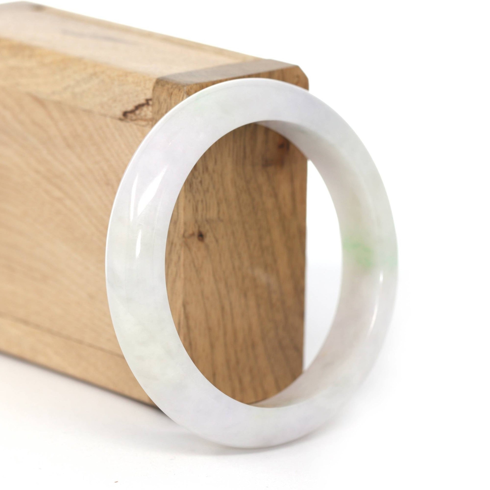 Baikalla Jewelry Jadeite Jade Bangle Bracelet Baikalla "Classic Bangle" Natural Burmese Jadeite Jade Bangle ( 55.28mm ) #454