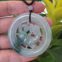 Baikalla™ Genuine Burmese Green Jadeite Jade Kirin ( QiLin )  Pendant Necklace (Kirin ( QiLin )  Lucky)