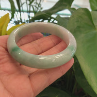 Baikalla™ "Classic Bangle" Genuine Burmese High Quality Jadeite Jade Bangle Bracelet (58.52 mm) #532