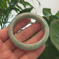 Genuine Burmese Green Jadeite Jade Bangle Bracelet (53.73mm) #892