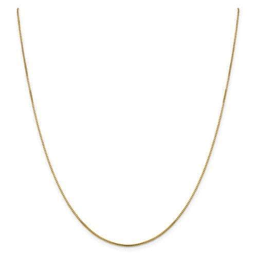14K 2.5mm Solid Octagonal Box Gold Chain with Lobster Clasp – BKLA