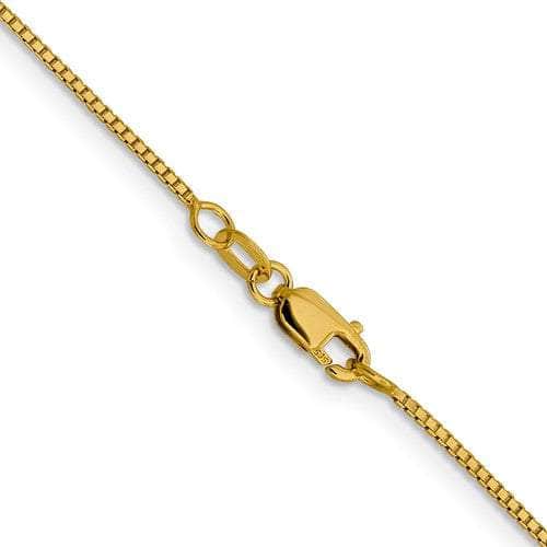 Baikalla Jewelry 14K Yellow Gold Pendant 14K 2.5mm Solid Octagonal Box Gold Chain with Lobster Clasp