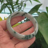 Real Jade Jadeite Bangle Bracelet ( 57.77 mm )#445